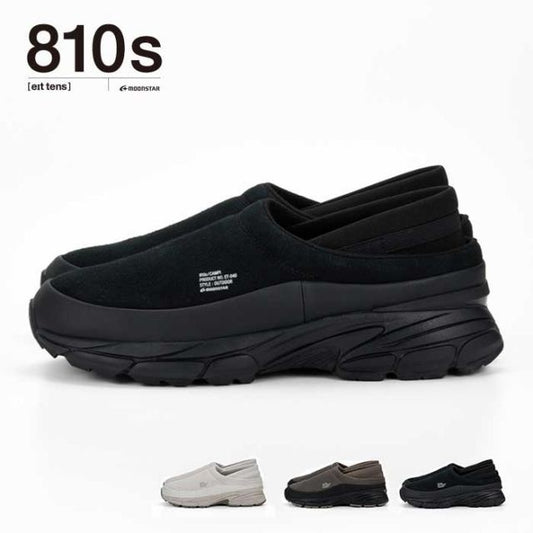 ムーンスター エイトテンス キャンピー  スリッポン メンズ レディース ユニセックス 810s ET040 CAMPI モック スニーカー MOONSTAR ブラック グレー ブラウン 23cm - 27cm (240331)