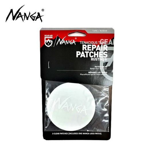 NANGA×GEAR AID リペアパッチ 補修用テープ 3枚セット | 強力粘着 洗濯50回耐久 | ウェア 寝袋 テント 補修シール メール便