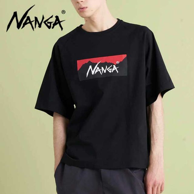 ナンガ tシャツ NANGA エコハイブリッド ボックスロゴ ルーズフィットティー ECO HYBRID BOX LOGO L/F TEE メンズ