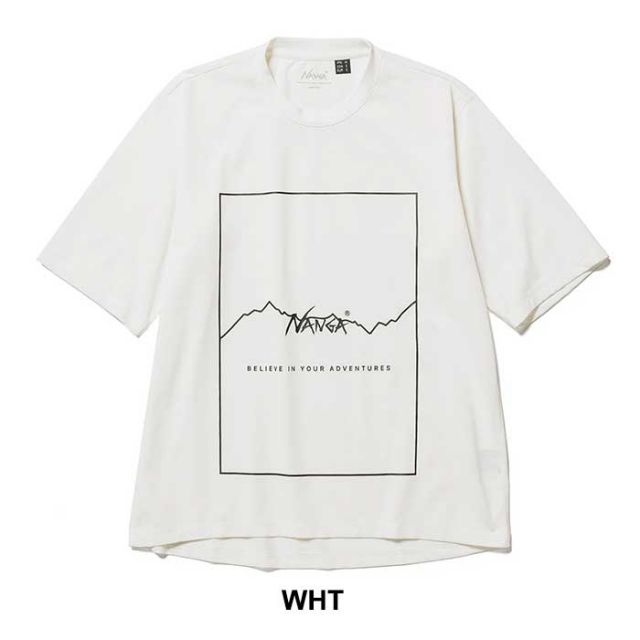 ナンガ Tシャツ NANGA DRY MIX FRAME LOGO TEE ドライミックス フレームロゴティー 半袖 吸水 速乾 UVケア [メール便] [230530]