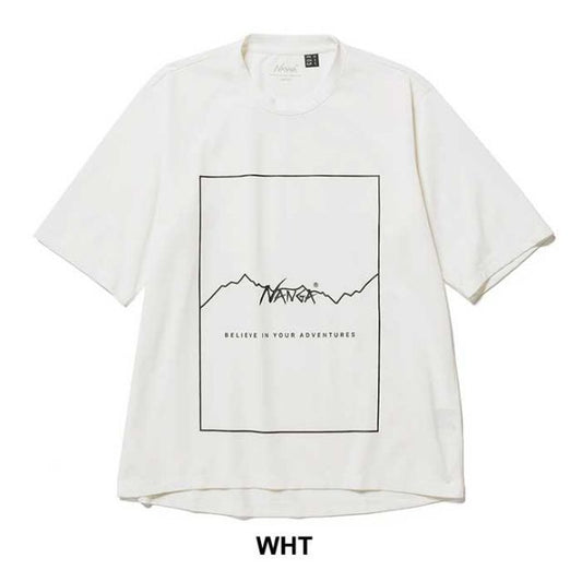 ナンガ Tシャツ NANGA DRY MIX FRAME LOGO TEE ドライミックス フレームロゴティー 半袖 吸水 速乾 UVケア [メール便] [230530]