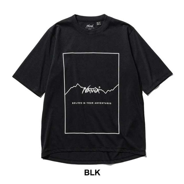 ナンガ Tシャツ NANGA DRY MIX FRAME LOGO TEE ドライミックス フレームロゴティー 半袖 吸水 速乾 UVケア [メール便] [230530]