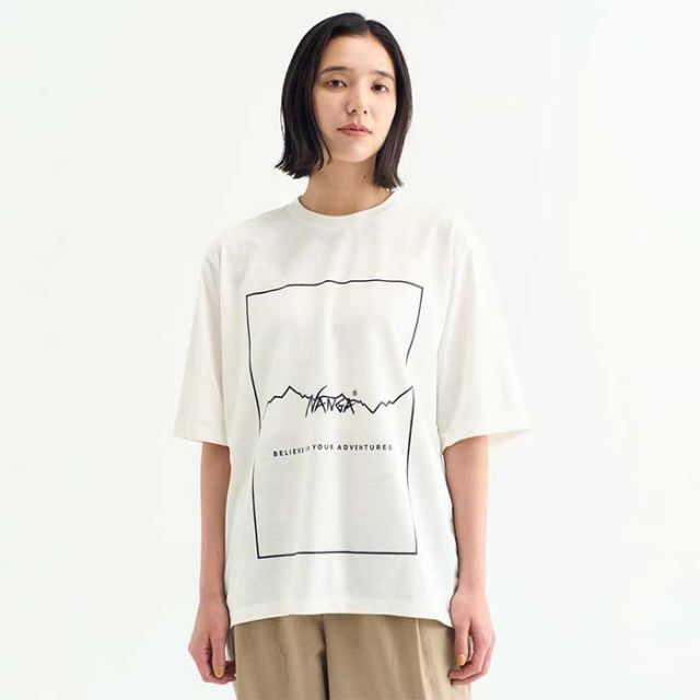 ナンガ Tシャツ NANGA DRY MIX FRAME LOGO TEE ドライミックス フレームロゴティー 半袖 吸水 速乾 UVケア [メール便] [230530]