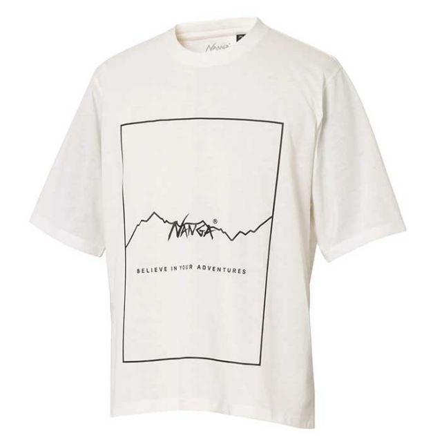 ナンガ Tシャツ NANGA DRY MIX FRAME LOGO TEE ドライミックス フレームロゴティー 半袖 吸水 速乾 UVケア [メール便] [230530]