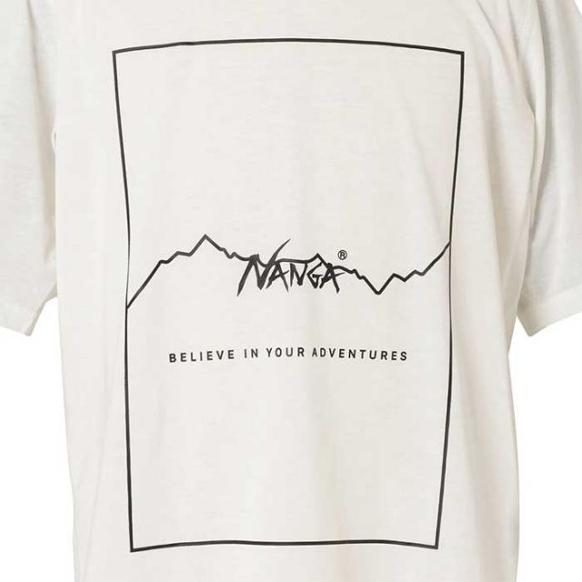 ナンガ Tシャツ NANGA DRY MIX FRAME LOGO TEE ドライミックス フレームロゴティー 半袖 吸水 速乾 UVケア [メール便] [230530]