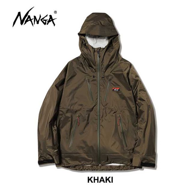ナンガ アウター メンズ 2.5層 防水 透湿 NANGA AURORA TEX 2.5LAYER TREK SHELL PARKA オーロラテックス 2.5レイヤー トレックシェルパーカー 防水 ブラック 春 秋 冬 カーキ M/L (240317)