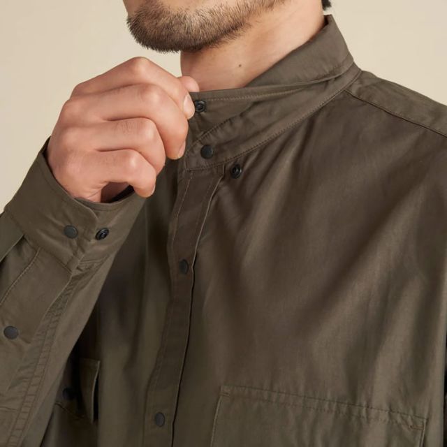 ナンガ 長袖シャツ メンズ NANGA C/N RIPSTOP CAMP SHIRT コットンナイロン リップストップ キャンプシャツ (240321)