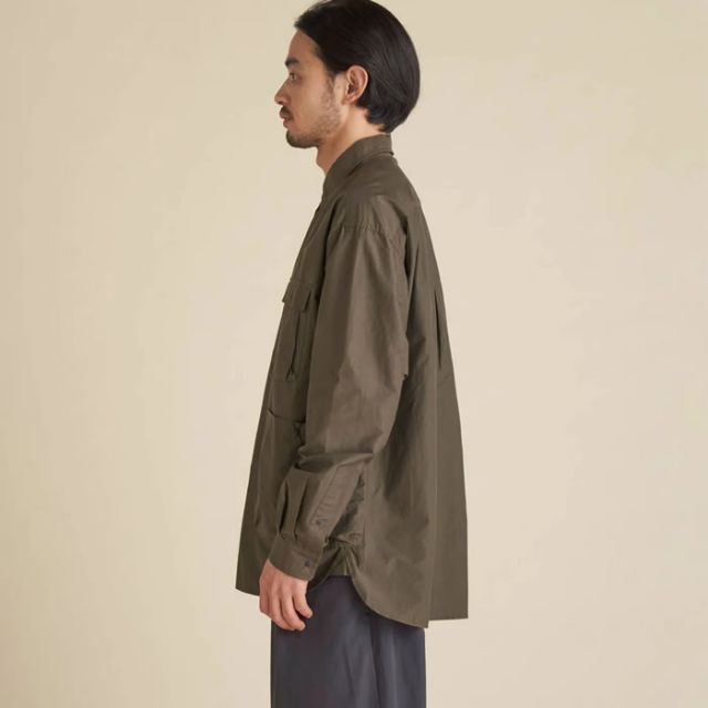 ナンガ 長袖シャツ メンズ NANGA C/N RIPSTOP CAMP SHIRT コットンナイロン リップストップ キャンプシャツ (240321)
