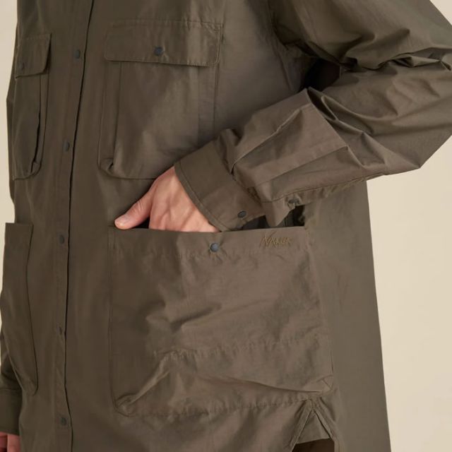 ナンガ 長袖シャツ メンズ NANGA C/N RIPSTOP CAMP SHIRT コットンナイロン リップストップ キャンプシャツ (240321)