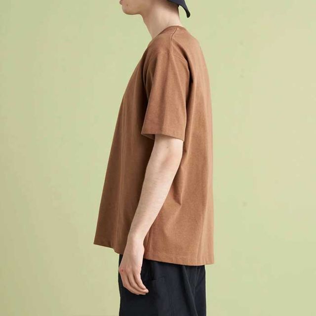 ナンガ 半袖 tシャツ NANGA ECO HYBRID MT LOGO TEE エコハイブリッド MTロゴティー メンズ レディース ユニセックス ブラック ブラウン ホワイト 白T ロゴt 春夏 メール便 (240409)