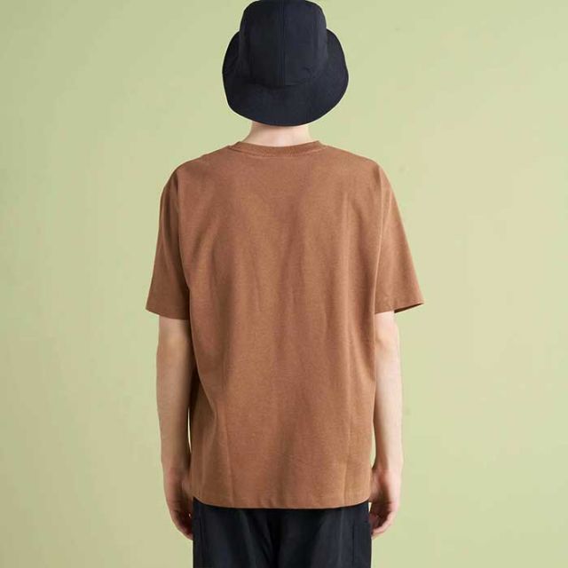 ナンガ 半袖 tシャツ NANGA ECO HYBRID MT LOGO TEE エコハイブリッド MTロゴティー メンズ レディース ユニセックス ブラック ブラウン ホワイト 白T ロゴt 春夏 メール便 (240409)