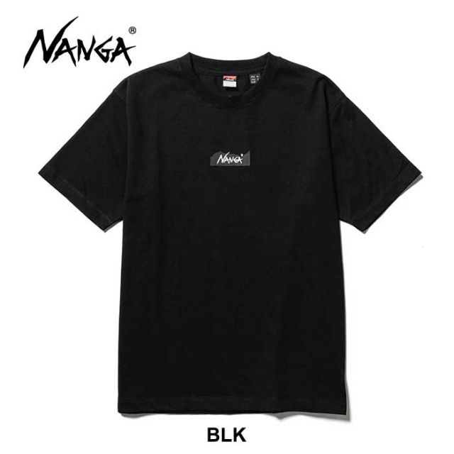 ナンガ 半袖 tシャツ NANGA ECO HYBRID MT LOGO TEE エコハイブリッド MTロゴティー メンズ レディース ユニセックス ブラック ブラウン ホワイト 白T ロゴt 春夏 メール便 (240409)