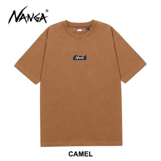ナンガ 半袖 tシャツ NANGA ECO HYBRID MT LOGO TEE エコハイブリッド MTロゴティー メンズ レディース ユニセックス ブラック ブラウン ホワイト 白T ロゴt 春夏 メール便 (240409)