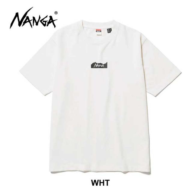 ナンガ 半袖 tシャツ NANGA ECO HYBRID MT LOGO TEE エコハイブリッド MTロゴティー メンズ レディース ユニセックス ブラック ブラウン ホワイト 白T ロゴt 春夏 メール便 (240409)