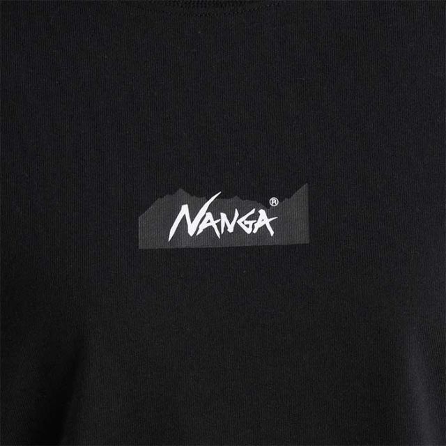 ナンガ 半袖 tシャツ NANGA ECO HYBRID MT LOGO TEE エコハイブリッド MTロゴティー メンズ レディース ユニセックス ブラック ブラウン ホワイト 白T ロゴt 春夏 メール便 (240409)
