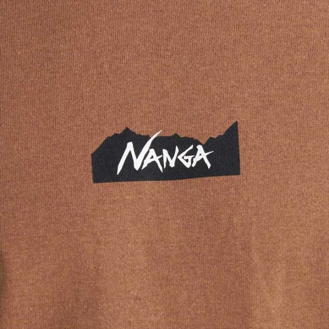 ナンガ 半袖 tシャツ NANGA ECO HYBRID MT LOGO TEE エコハイブリッド MTロゴティー メンズ レディース ユニセックス ブラック ブラウン ホワイト 白T ロゴt 春夏 メール便 (240409)