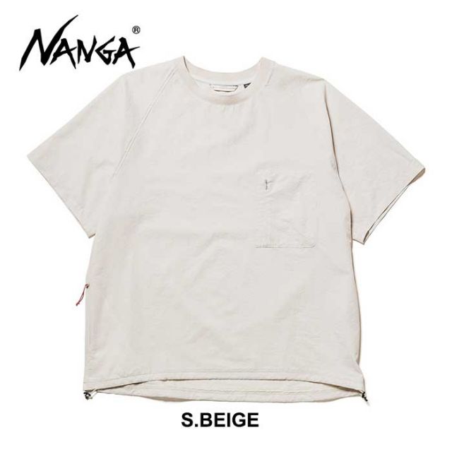 ナンガ tシャツ 半袖 NANGA DotAir COMFY TEE ドットエア コンフィー ティー M / L / XL ブラック ベージュ 吸汗 速乾 春夏 メール便 (240421)