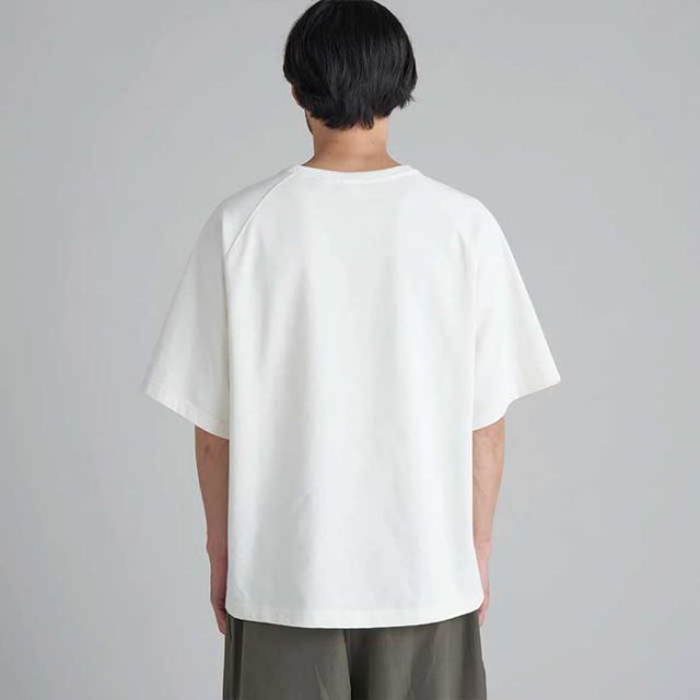 ナンガ tシャツ 半袖 nanga ECO HYBRID STAY TEE エコハイブリッド ステイティー ブラック ホワイト グレー フリーサイズ ビックシルエット ゆったり オーバーサイズ ラグランスリーブ 春夏 メール便 (240423)
