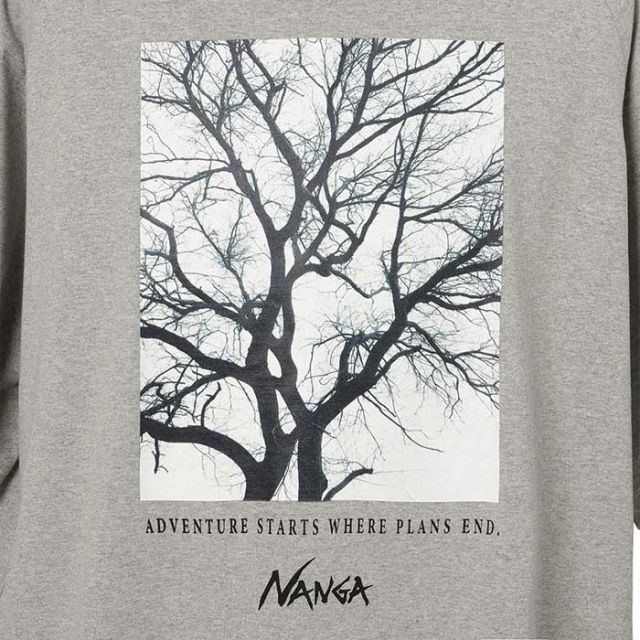 ナンガ tシャツ 半袖 nanga ECO HYBRID STAY TEE エコハイブリッド ステイティー ブラック ホワイト グレー フリーサイズ ビックシルエット ゆったり オーバーサイズ ラグランスリーブ 春夏 メール便 (240423)