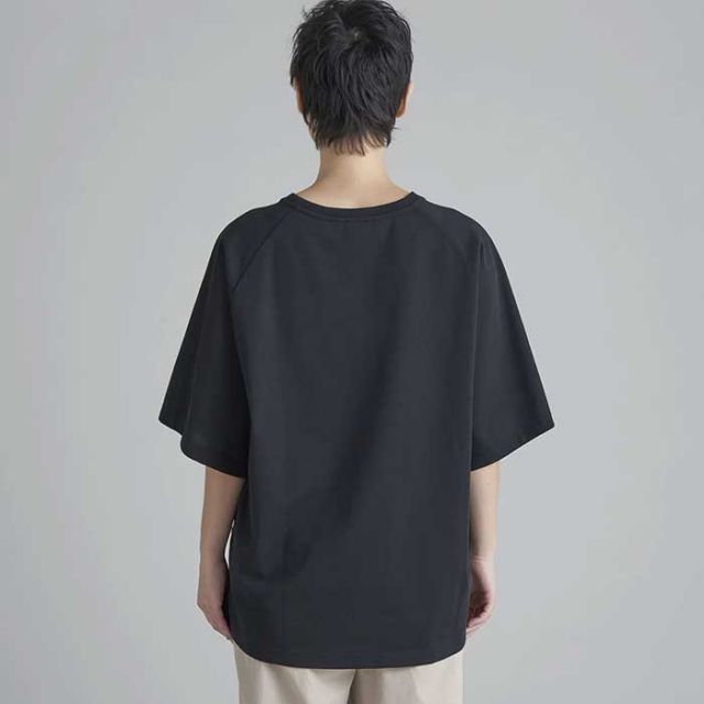 ナンガ tシャツ 半袖 nanga ECO HYBRID STAY TEE エコハイブリッド ステイティー ブラック ホワイト グレー フリーサイズ ビックシルエット ゆったり オーバーサイズ ラグランスリーブ 春夏 メール便 (240423)