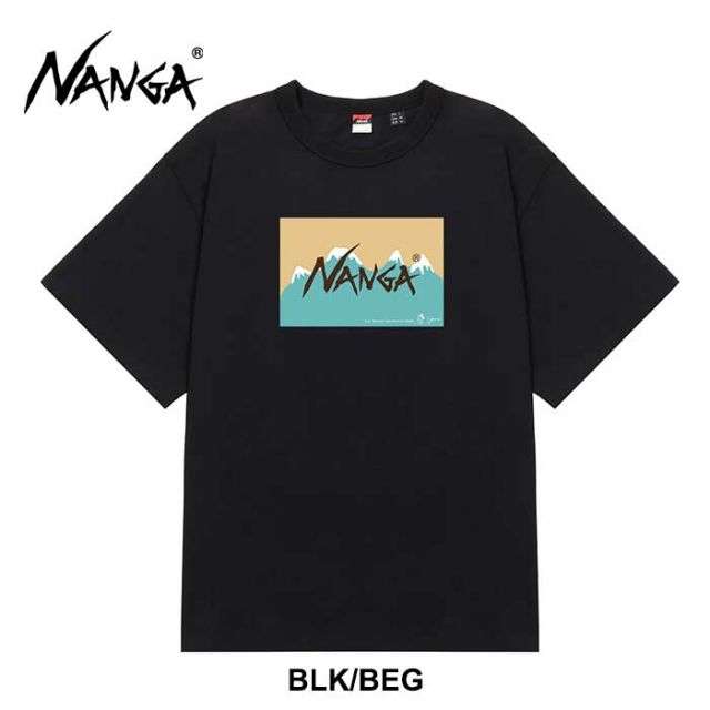 ナンガ tシャツ 半袖 メンズ レディース ユニセックス nanga Jerry Ukai ECO HYBRID NANGA LOGO T ブラック ホワイト M L XL ジェリー鵜飼 レギュラーフィット 30周年限定 メール便 (240522)