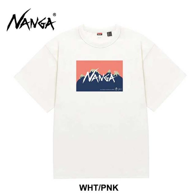ナンガ tシャツ 半袖 メンズ レディース ユニセックス nanga Jerry Ukai ECO HYBRID NANGA LOGO T ブラック ホワイト M L XL ジェリー鵜飼 レギュラーフィット 30周年限定 メール便 (240522)
