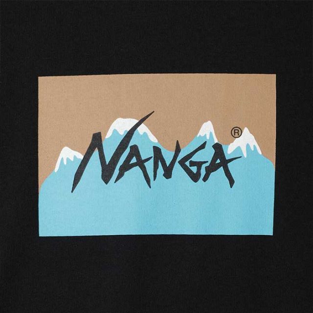 ナンガ tシャツ 半袖 メンズ レディース ユニセックス nanga Jerry Ukai ECO HYBRID NANGA LOGO T ブラック ホワイト M L XL ジェリー鵜飼 レギュラーフィット 30周年限定 メール便 (240522)