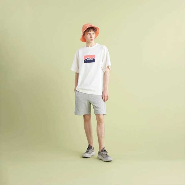ナンガ tシャツ 半袖 メンズ レディース ユニセックス nanga Jerry Ukai ECO HYBRID NANGA LOGO T ブラック ホワイト M L XL ジェリー鵜飼 レギュラーフィット 30周年限定 メール便 (240522)