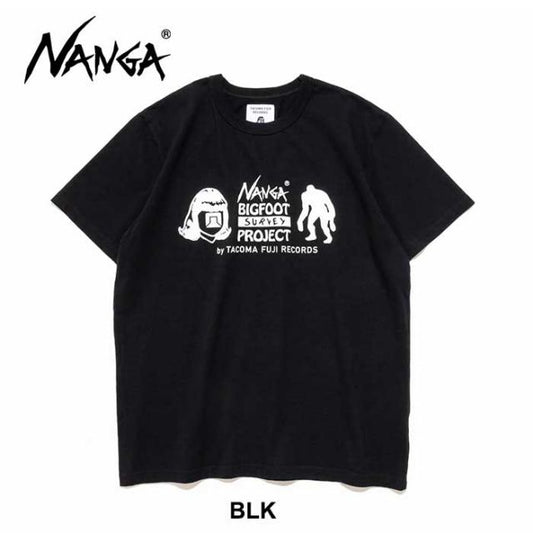 ナンガ tシャツ 半袖 タコマフジレコード コラボ NANGA×TACOMA FUJI RECORDS BIGFOOT SURVEY PROJECT LOGO TEE メール便 (240528)
