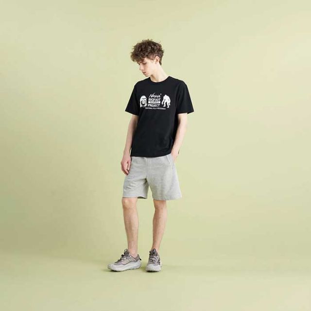ナンガ tシャツ 半袖 タコマフジレコード コラボ NANGA×TACOMA FUJI RECORDS BIGFOOT SURVEY PROJECT LOGO TEE メール便 (240528)