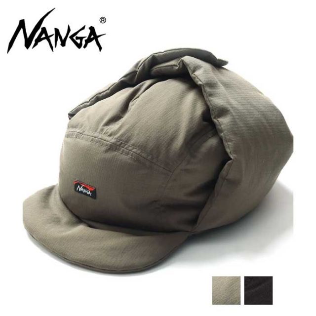 ナンガ キャップ NANGA HINOC RIPSTOP DOWN EAR FLAPCAP ヒノックリップストップ ダウンイヤーフラップキャップ アウトドア レジャー 防寒 秋冬 (240910)