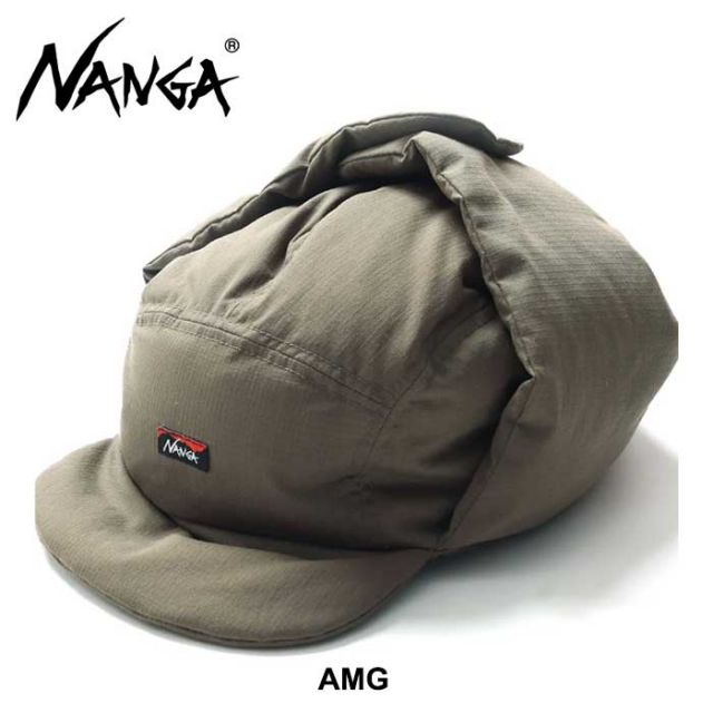 ナンガ キャップ NANGA HINOC RIPSTOP DOWN EAR FLAPCAP ヒノックリップストップ ダウンイヤーフラップキャップ アウトドア レジャー 防寒 秋冬 (240910)