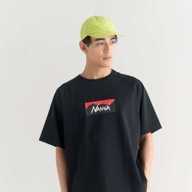 ナンガ tシャツ NANGA ECO HYBRID BOX LOGO LOOSE FIT TEE 半袖 エコハイブリッドボックスロゴルーズフィットティー メンズ レディース ユニセックス  メール便 (250331)