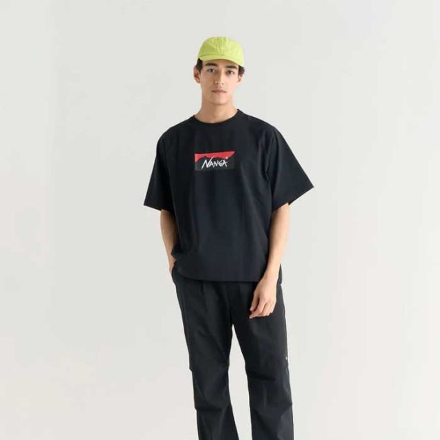 ナンガ tシャツ NANGA ECO HYBRID BOX LOGO LOOSE FIT TEE 半袖 エコハイブリッドボックスロゴルーズフィットティー メンズ レディース ユニセックス  メール便 (250331)