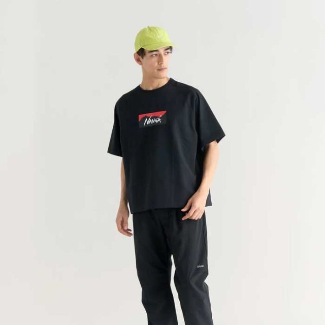 ナンガ tシャツ NANGA ECO HYBRID BOX LOGO LOOSE FIT TEE 半袖 エコハイブリッドボックスロゴルーズフィットティー メンズ レディース ユニセックス  メール便 (250331)