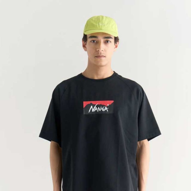ナンガ tシャツ NANGA ECO HYBRID BOX LOGO LOOSE FIT TEE 半袖 エコハイブリッドボックスロゴルーズフィットティー メンズ レディース ユニセックス  メール便 (250331)