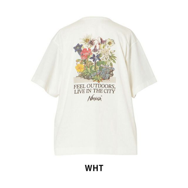 ナンガ エコハイブリッド ヴィンテージ フラワー Tシャツ NANGA ECO HYBRID VINTAGE FLOWER TEE N2610 半袖 クルーネック メンズ レディース ユニセックス リサイクルコットン キャンプ アウトドア 吸汗速乾 接触冷感 メール便