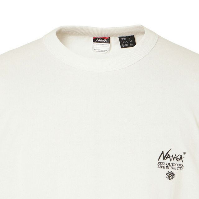 ナンガ エコハイブリッド ヴィンテージ フラワー Tシャツ NANGA ECO HYBRID VINTAGE FLOWER TEE N2610 半袖 クルーネック メンズ レディース ユニセックス リサイクルコットン キャンプ アウトドア 吸汗速乾 接触冷感 メール便
