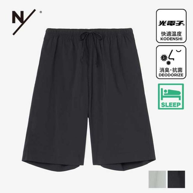 ニュートラルワークス ハーフパンツ ルームウエア パジャマ メンズ レディース ユニセックス NEUTRALWORKS KSU42372 HERMIA / HALF PANTS ハーミア / ハーフパンツ 膝丈 グレー ブラック M オールシーズン (240421)