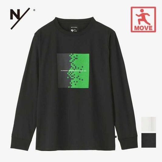 ニュートラルワークス ロンt グラフィックティークルー メンズ レディース ユニセックス neutralworks KSU34101 GRAPHIC TEE CW NEK ブラック ホワイト ポールスノーデン ポリエステル グラフィックT M / L (240821)