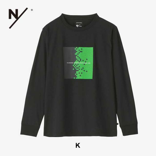 ニュートラルワークス ロンt グラフィックティークルー メンズ レディース ユニセックス neutralworks KSU34101 GRAPHIC TEE CW NEK ブラック ホワイト ポールスノーデン ポリエステル グラフィックT M / L (240821)