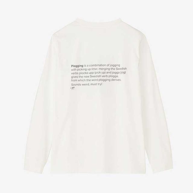 ニュートラルワークス ロンt グラフィックティークルー メンズ レディース ユニセックス neutralworks KSU34101 GRAPHIC TEE CW NEK ブラック ホワイト ポールスノーデン ポリエステル グラフィックT M / L (240821)