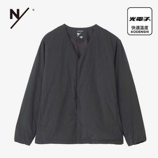 ニュートラルワークス ダウン ジャケット アイスビレッジ パデッドノーカラージャケット メンズ レディース ユニセックス neutralworks KSU14344 ICEVILLAGE/P JK アウター 光電子 ブラック リラックスフィット M / L / XL (240821)