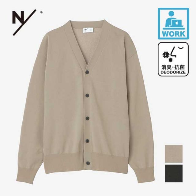 ニュートラルワークス カーディガン メンズ レディース ユニセックス ウィフ ニッティングカーディガン neutralworks KSU24340 WHIFF/ KNITTING CD  Vネック ニットカーディガン 軽量 抗菌防臭 MOVE素材 形態安定性 春 秋 冬 (240826)