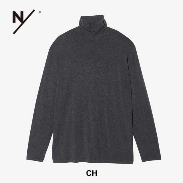 ニュートラルワークス 長袖 tシャツ ロンT メンズ レディース ユニセックス リュクセルウォームロングスリーブタートルネック neutralworks KSU32343 WARM MID L/S TRTNK ベースレイヤー カットソー 光電子 消臭 M / L / XL ブラック ホワイト チャコール (240826)