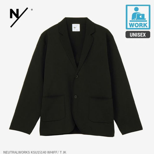 ニュートラルワークス NEUTRALWORKS KSU15140 WHIFF/ T JK ウィフ テイラードジャケット KSU15140 ユニセックス メンズ レディース MOVE素材 ニット テーラード 軽量 形態安定 ミラノリブ リラックスシルエット ブラック ジャケット ベスト (250922)
