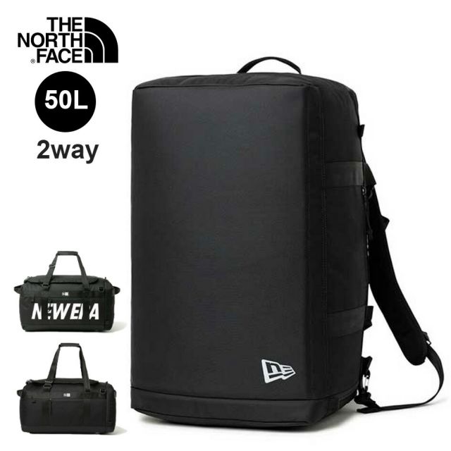 ニューエラ ダッフルバッグ リュック メンズ レディース CLUB DUFFLE BAG LOGO 50L (14521344 / 14521343) クラブダッフル ボストンバッグ 2WAY 50L バックパック ブラック 大容量 部活 通学 旅行  (240305)