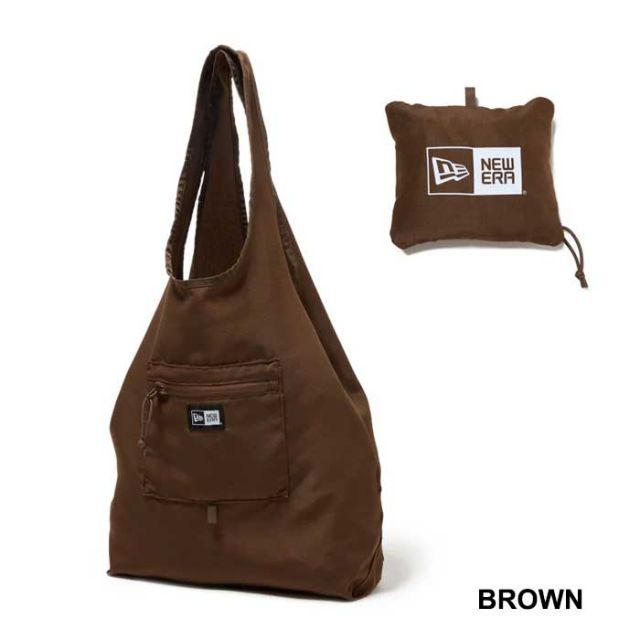 ニューエラ エコトートバッグ NEW ERA ECO TOTE (14521339 / 14322906) パッカブル  エコバッグ 折りたたみ 22L パッカブル 撥水 リップストップ 軽量 コンパクト収納 買い物バッグ ブラック ブラウン [メール便](240305)
