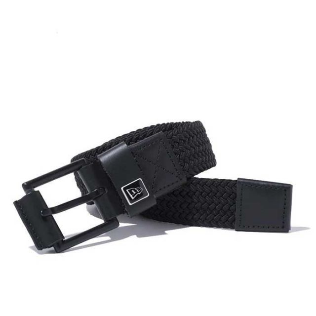 ニューエラ newera BELT STRETCH WEAVE ニューエラ ベルト メンズ レディース ストレッチウィーブ ベルト ブラック 伸縮性あり フリーサイズ 14518229 メンズ レディース対応 編み込み 黒 おしゃれ メール便 (250328)