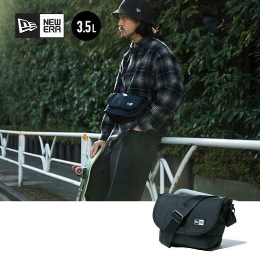 ニューエラ ショルダーバッグ ミニ 3.5L ブラック ポーチ型ボディバッグ 軽量モデル  NEW ERA SHOULDER BAG MINI 軽量 コンパクト フェス アウトドア ユニセックス 旅行 トラベル (14521320) メール便 (240305)